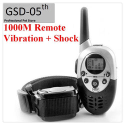 1000M Dog Training Collar - Water Resistant Rechargeable LCD Remote Electric Shock Dog Control